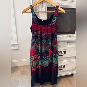 Desigual Black and Pink Sleeveless Sundress